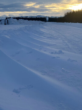 Snow bank in Alaska
