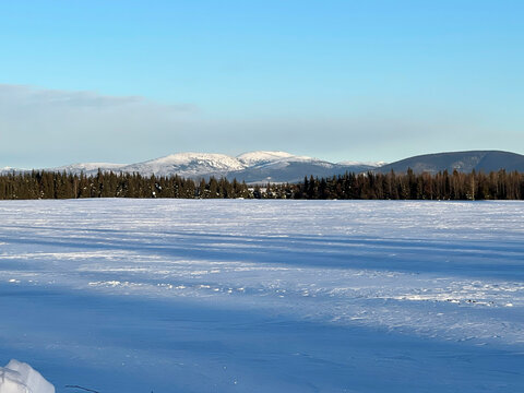Snowy field in Alaska