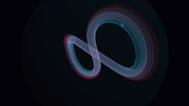 Colorful Orbital System Particles Rings Seamless Loop 4K