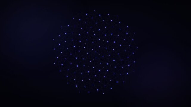 Neural Network Plexus Nodes Cyan Pink Seamless Loop 4K
