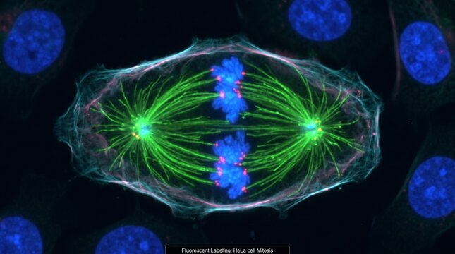 Microscopic image of cells division 202608012201