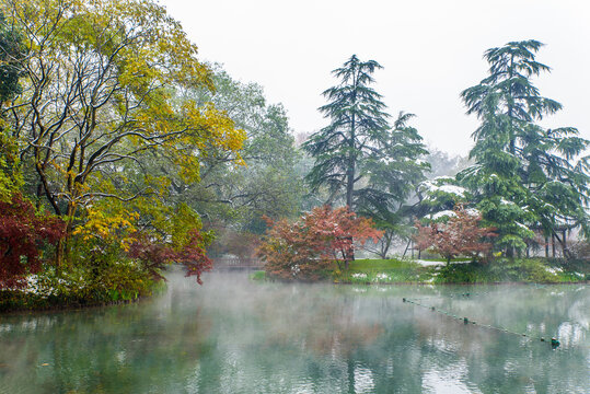 Winter Snow Scenery of Huagang Guanyu, Hangzhou, Zhejiang, China