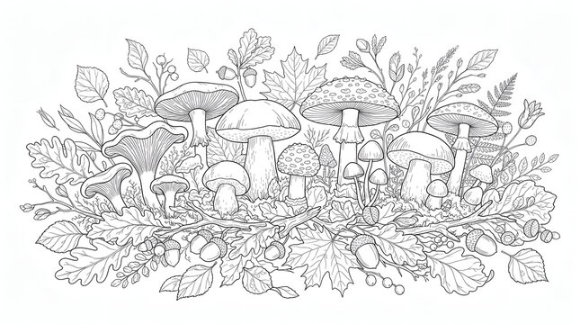 塗り絵用のイラスト