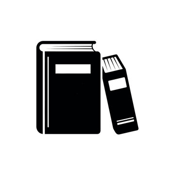 Two Books Standing Together Simple Icon Illustration.