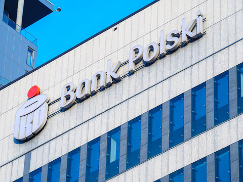 PKO Bank Polski sign on 18 December 2025, Poland