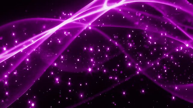 purple sparkling in lines on black background 4k video