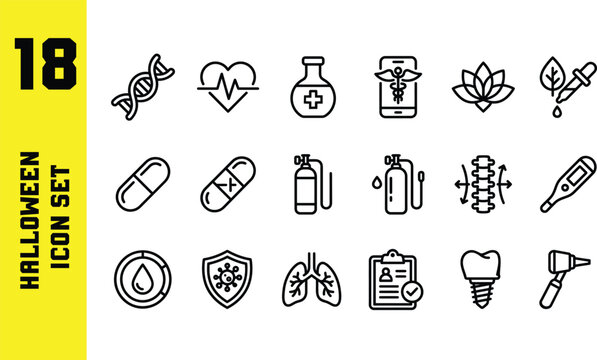  Health care set of vector icons 