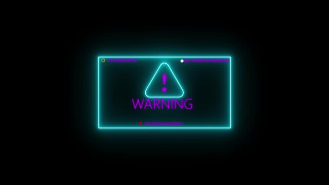 Warning security breach computer hacking warning message hacked Warning icon on the screen privacy protection data hacking malware virus Danger sign. Program interface with warning text hacked alert