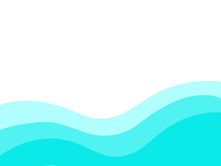 Obraz premium Abstract Blue Wavy Liquid Background with Layered Fluid Shapes, Modern Minimal Banner Design
