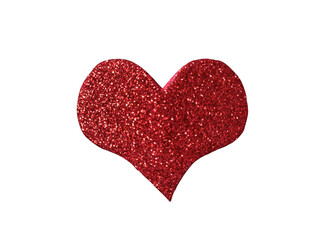 Fototapeta premium Sparkling red heart glitter design