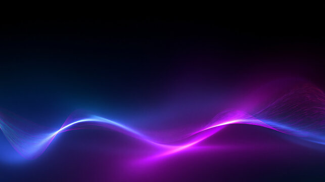 Abstract Blue Magenta Wave Light Energy Background