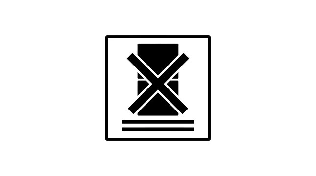 Shipping symbol indicates that the package should not be stacked during transit.