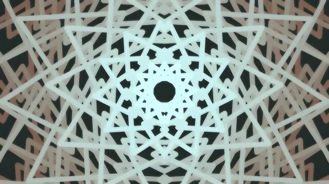 Abstract geometric star pattern with intricate overlapping lines