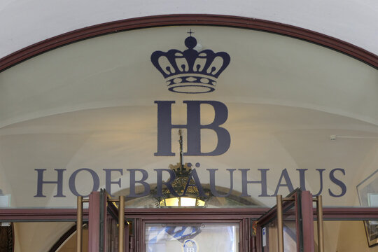 Entrance to the Hofbr&auml;uhaus Beer Hall in Munich, Germany