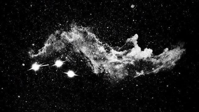 Glowing Constellation Network Animation with Colorful Light Particles, Seamless Loop