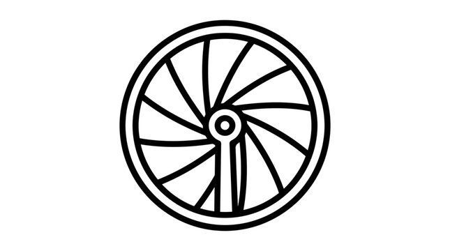 Camera Shutter Aperture Icon Vector Design