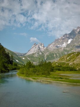 mountain river in the alps