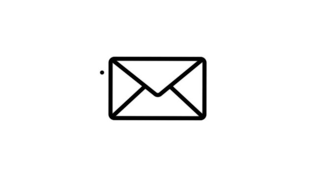 Mail email message sending envelope icon animation.