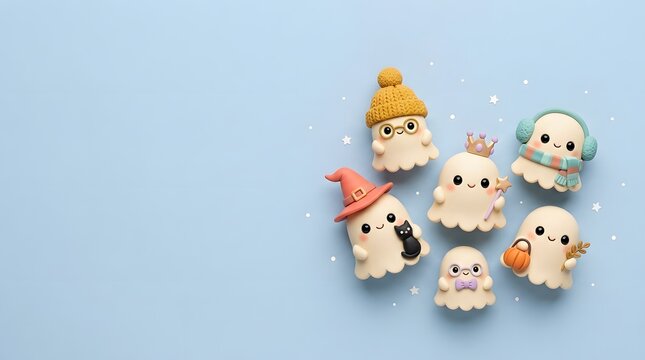 Elegant minimalist Christmas gifts and ornaments on a pastel background