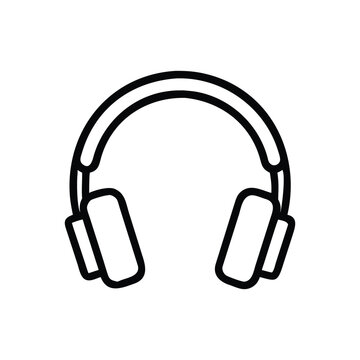 Headphones Vector Icon Audio Equipment Symbol Pack