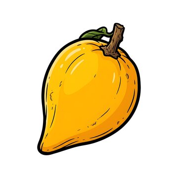 Fresh ripe yellow canistel, eggfruit, or lucuma vector illustration. Healthy tropical exotic fruit with a green leaf isolated on white background.