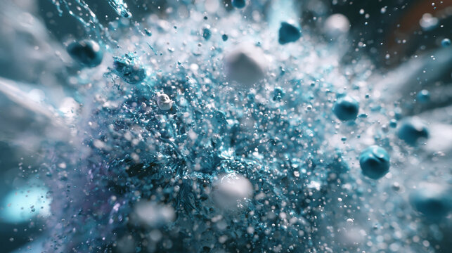 Explosive Particle Burst Abstract Digital Background