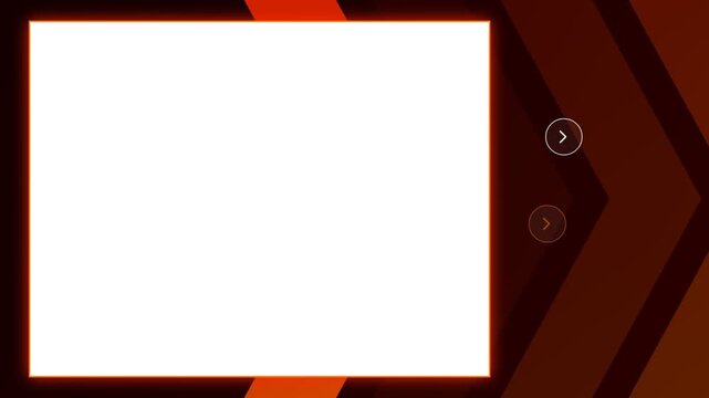 Abstract red arrow frame with glowing light box