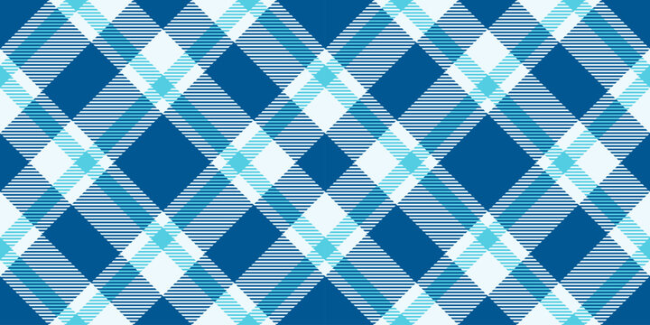 Open background vector tartan, curtain texture seamless pattern. Table cloth textile plaid check fabric in cyan and alice blue colors.