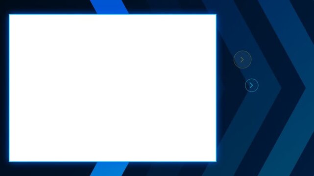 Blue digital frame with abstract geometric design