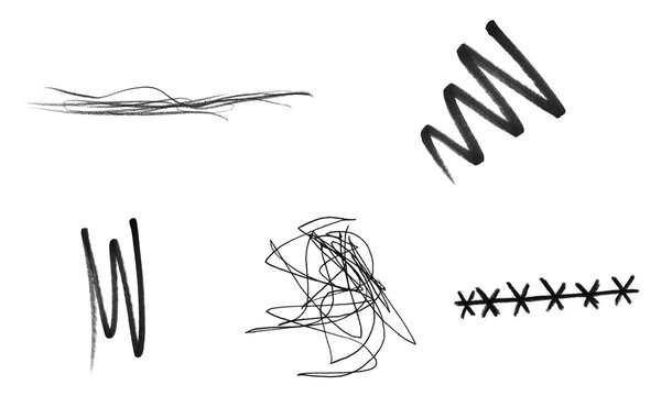 Hand drawn scribble PNG overlay. Black ink doodle strokes isolated on transparent background.