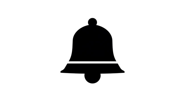 A black silhouette of a bell, symbolizing an alert or notification