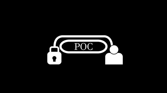 Pac proof of concept business process animation with secure data lock symbol 4k stock video