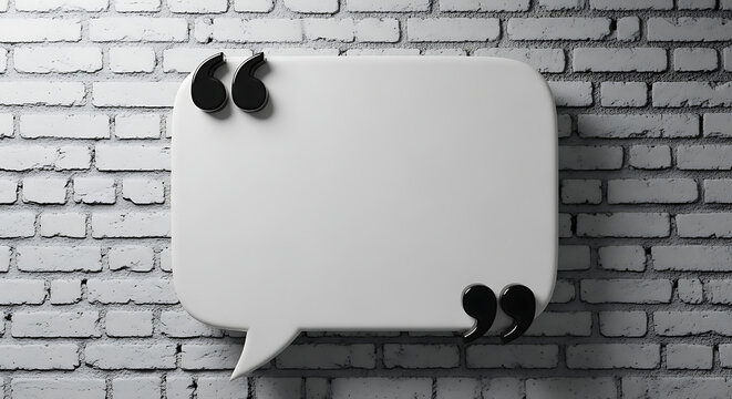Empty speech bubble on brick wall background 2.