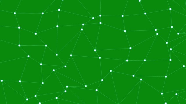 Abstract network connection graphic with glowing nodes on a dark background, animated vector nodes connected the constellation of the stars, Data Communication, 3d Technology background.4k