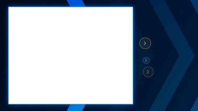 Abstract blue motion arrows with glowing frame