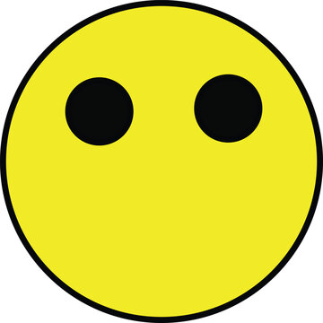 blank yellow emoji face icon isolated vector illustration