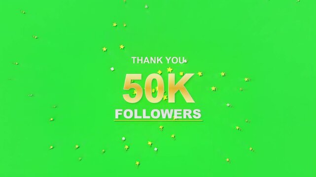Thank You 50K Followers Celebration with Stars on Green Screen