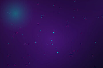 Purple space background with glowing stars and comet © Ehassan11