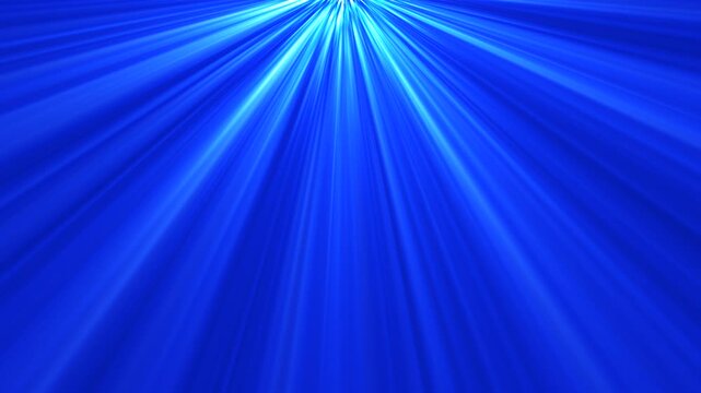 An animated blue background with bright rays of light emanating from a central point. This animation is suitable for technology projects, presentations, promotional materials, and creative design solu