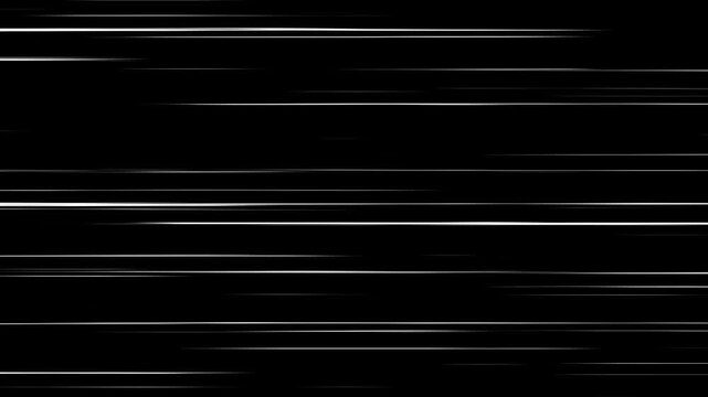 Manga speed line motion 4K video animation, Speed line background animation in comic speed lines background texture pattern effect in cartoon concept black anime background.
