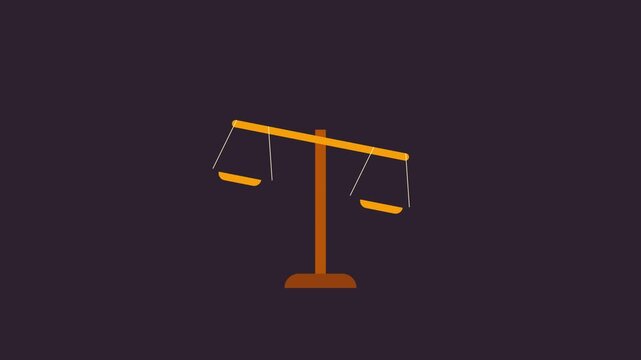 Dynamic Balance Scale Motion Graphic 4K Abstract Background