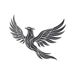 Fototapeta premium Sophisticated Bird Symbol Clean Minimal Vector Emblem
