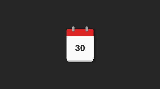 Dynamic 4K Calendar Schedule Animation