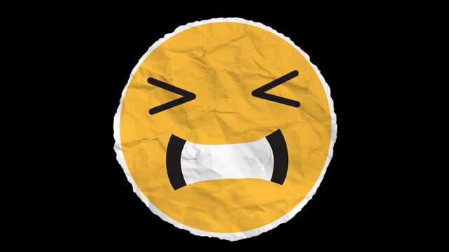 Effort and pain Paper Emoji with Alpha channel
