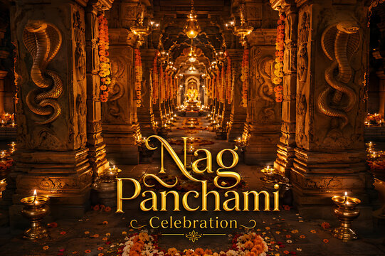 Nag Panchami Spiritual Design with Naag Devta Worship, Sawan Festival, Shravan Month, Lord Shiva, Krishna Janmashtami and Indian Culture
