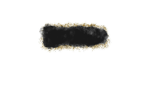 Brush Stroke Gold Glitter Border