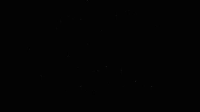 Sparkling stars light animation particles, sparkle abstract glow shimmer, magic trail sparkling Black Background glitter, ring effect star dust, shimmering particle twinkle effect 4k.