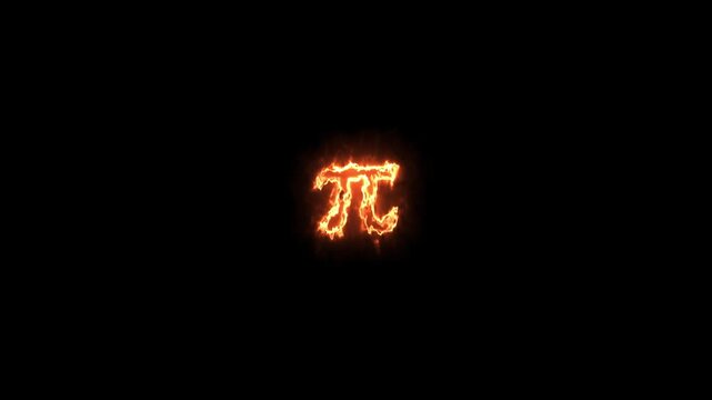 neon simple pi icon animation video