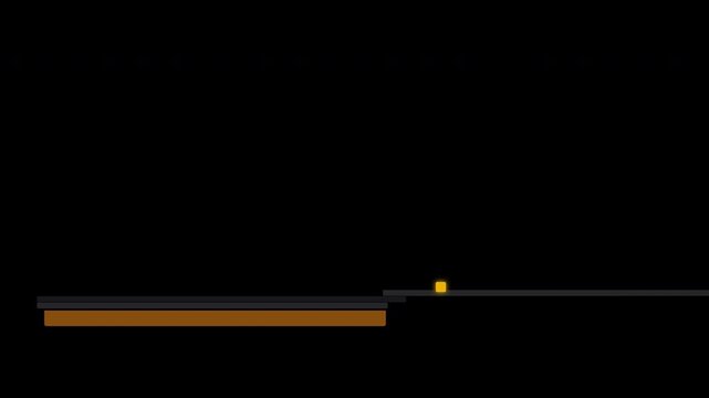 Abstract Minimalist 4 Parallel Rule Line Cascade Lower Third 4K Alpha Channel Motion Graphic, Amber Gold Staggered Accent Cap Overlay