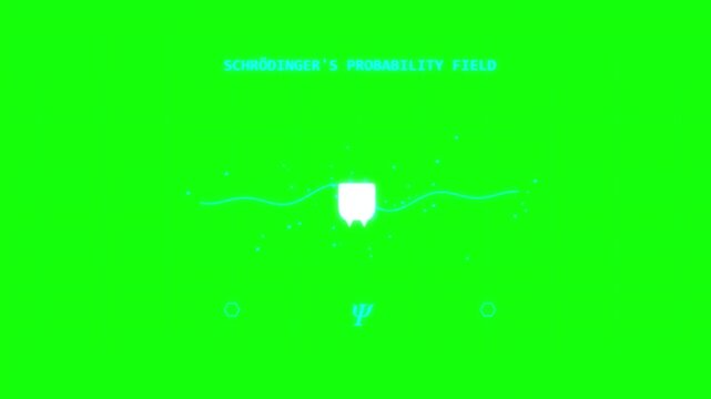 Abstract Quantum Physics Visualization With Glowing Probability Wave